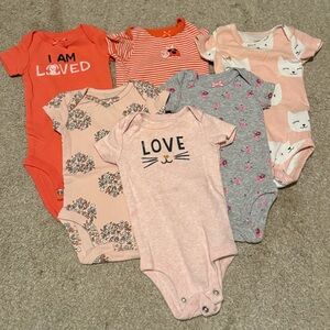Carters Girl Onesies 6 Pack